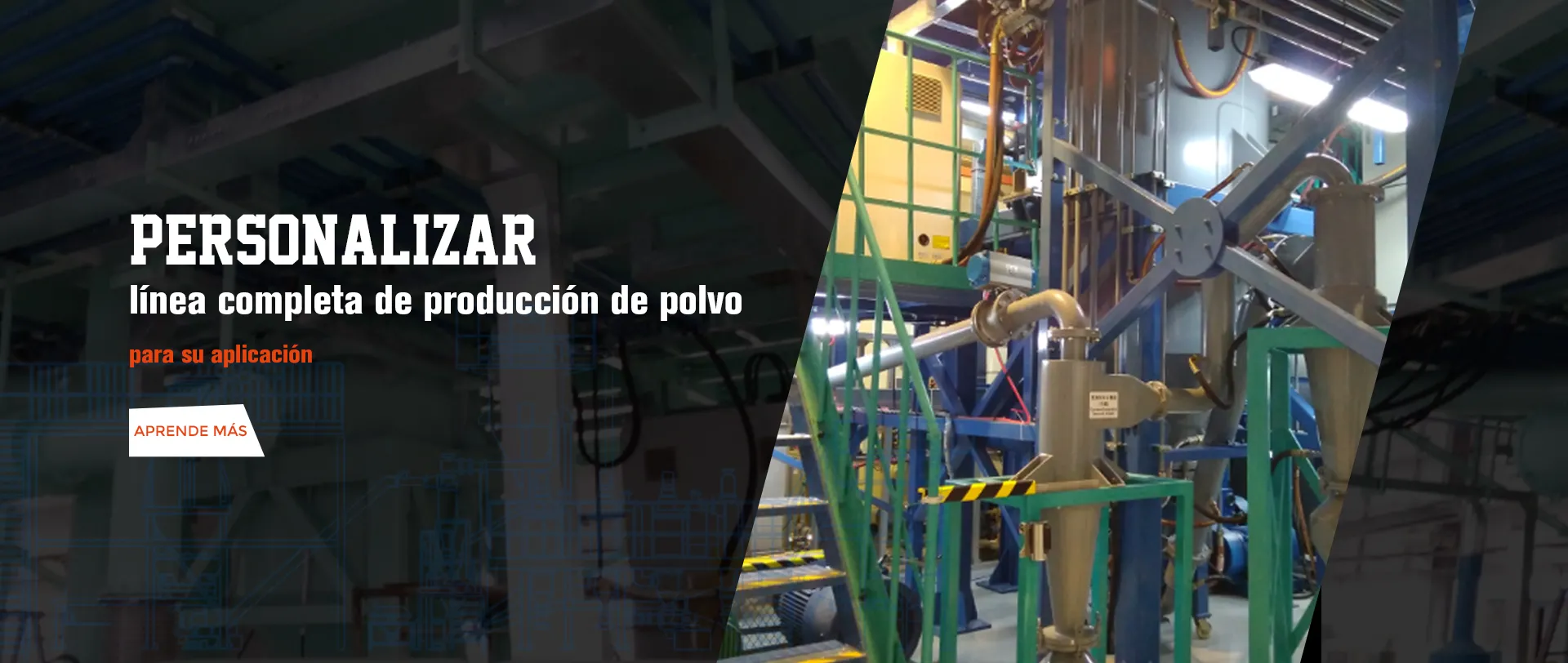 PERSONALIZAR línea completa de producción de polvo